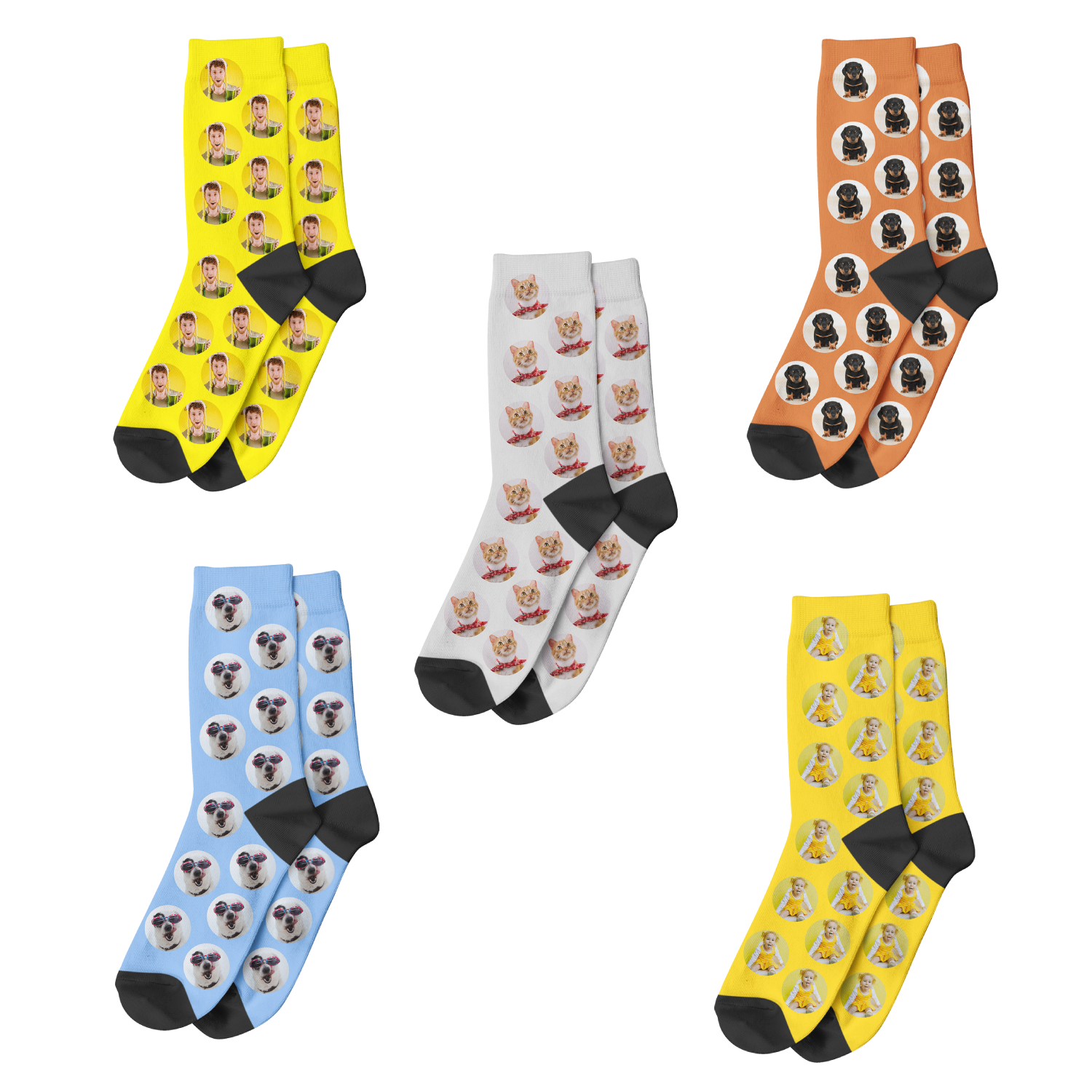  Glohox Custom Multi Names Socks - Personalized Socks