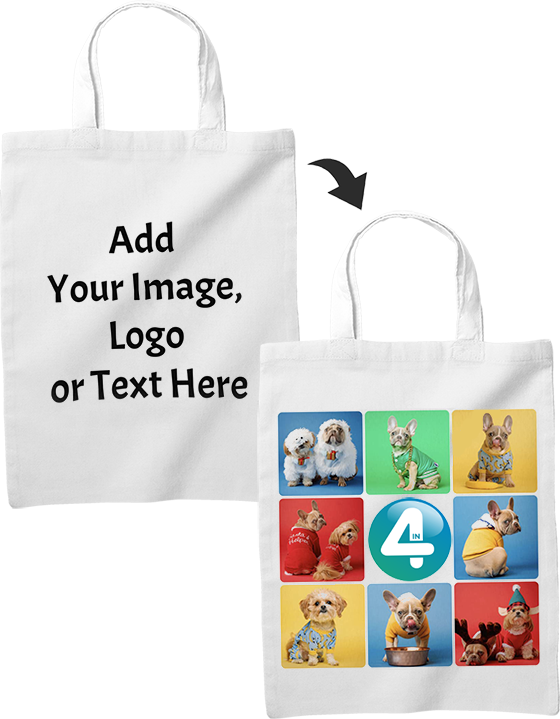 Canvas Bag Custom Logo Tote Bag Shopping Add Your Text Letter