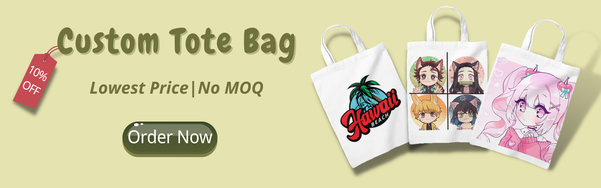 Custom Tote Bags Wholesale from 4.98