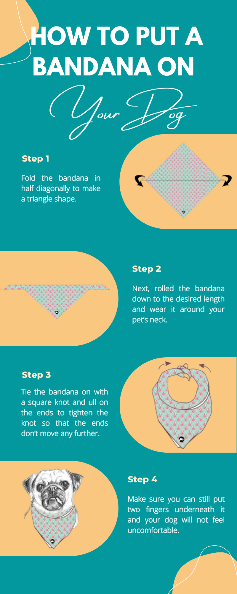 how should a dog wear a bandana