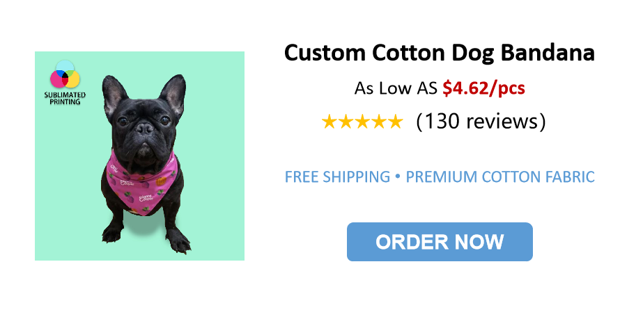 Custom Cotton Dog Bandana