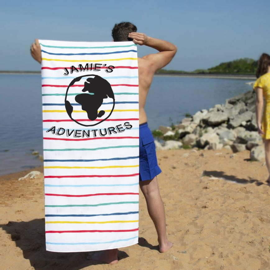 size of beach towel