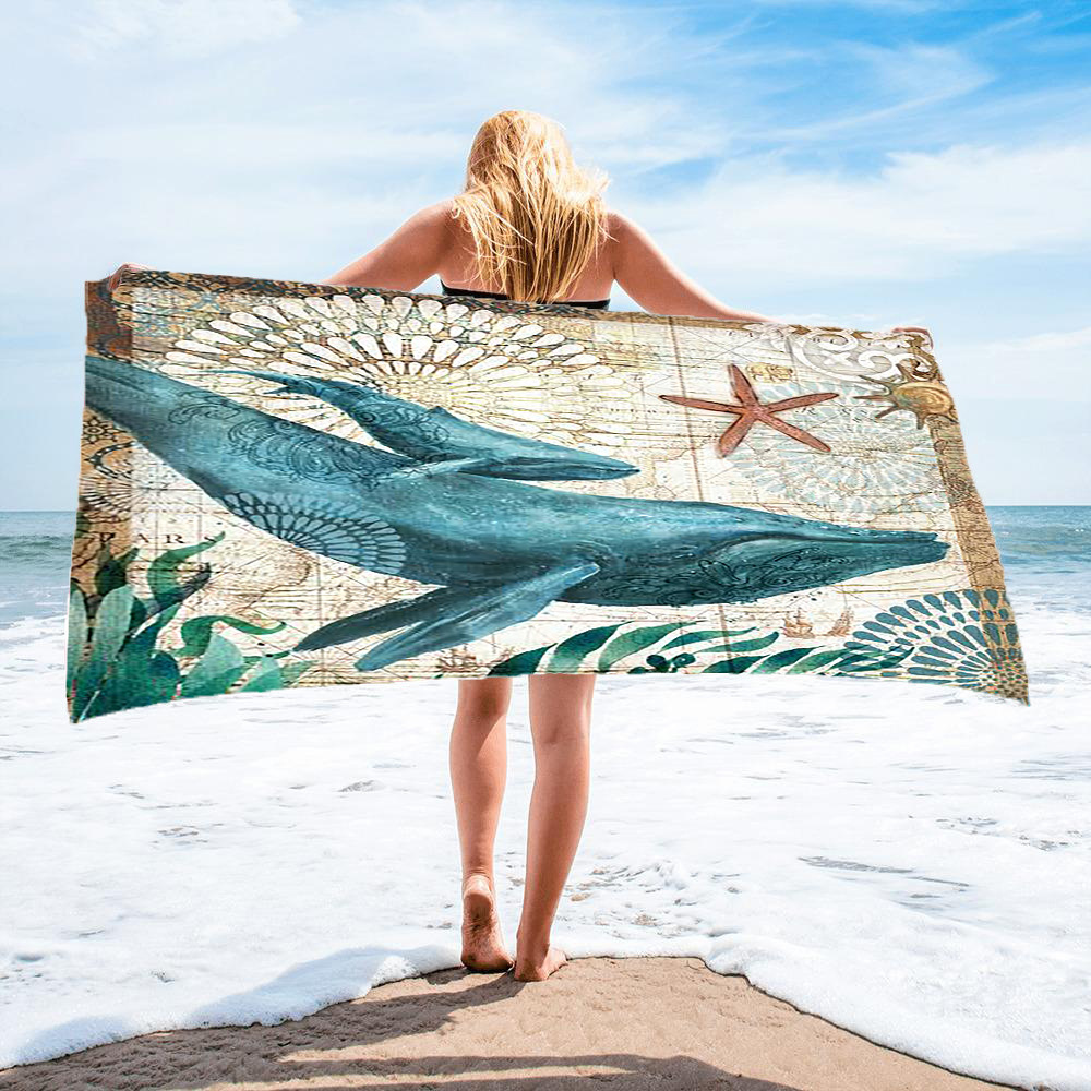 swimming-custom printed beach towel