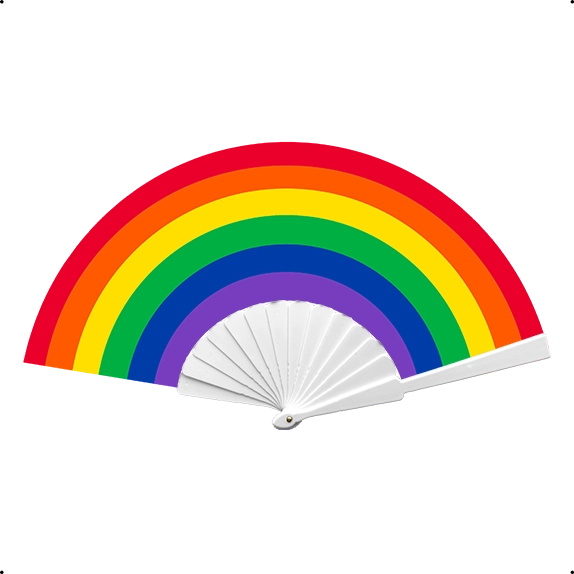 Popular Custom Rainbow Folding Fans for LGBT
