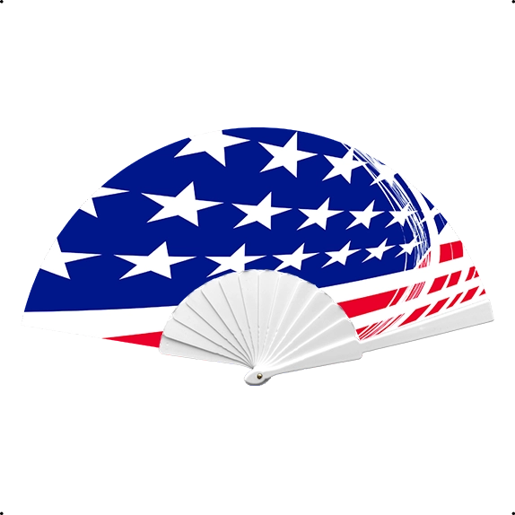 Classic American Flag Design Folding Fans in Bulk