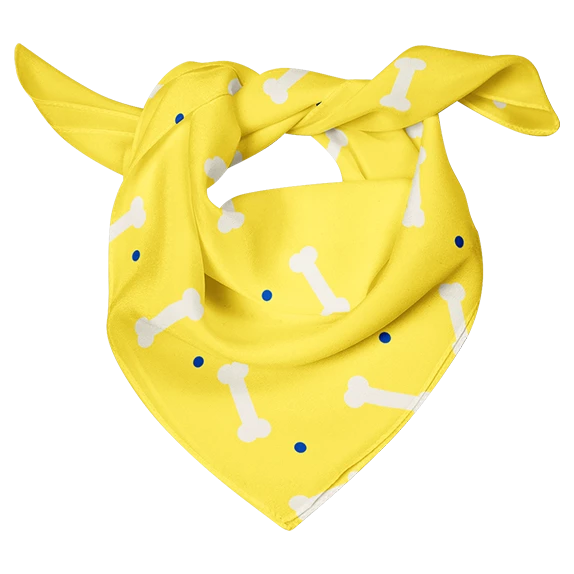 Bone Print Branded Dog Handkerchief Cheap