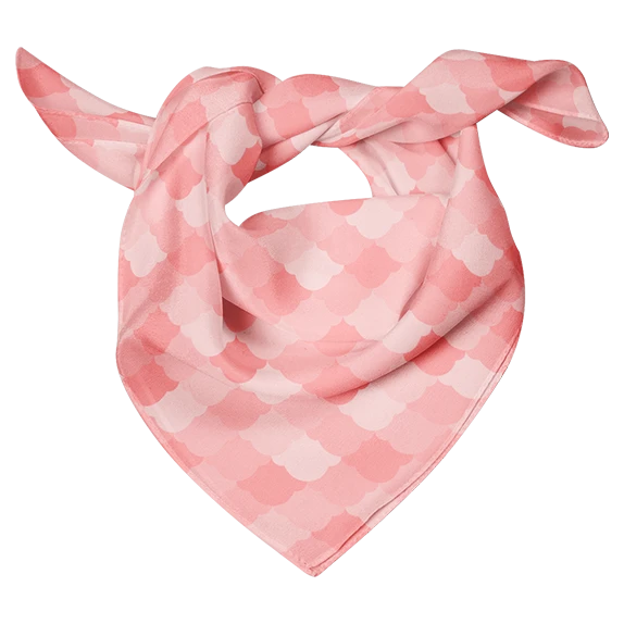 Pink Scale Custom Logo Dog Bandanas as Pet Gift
